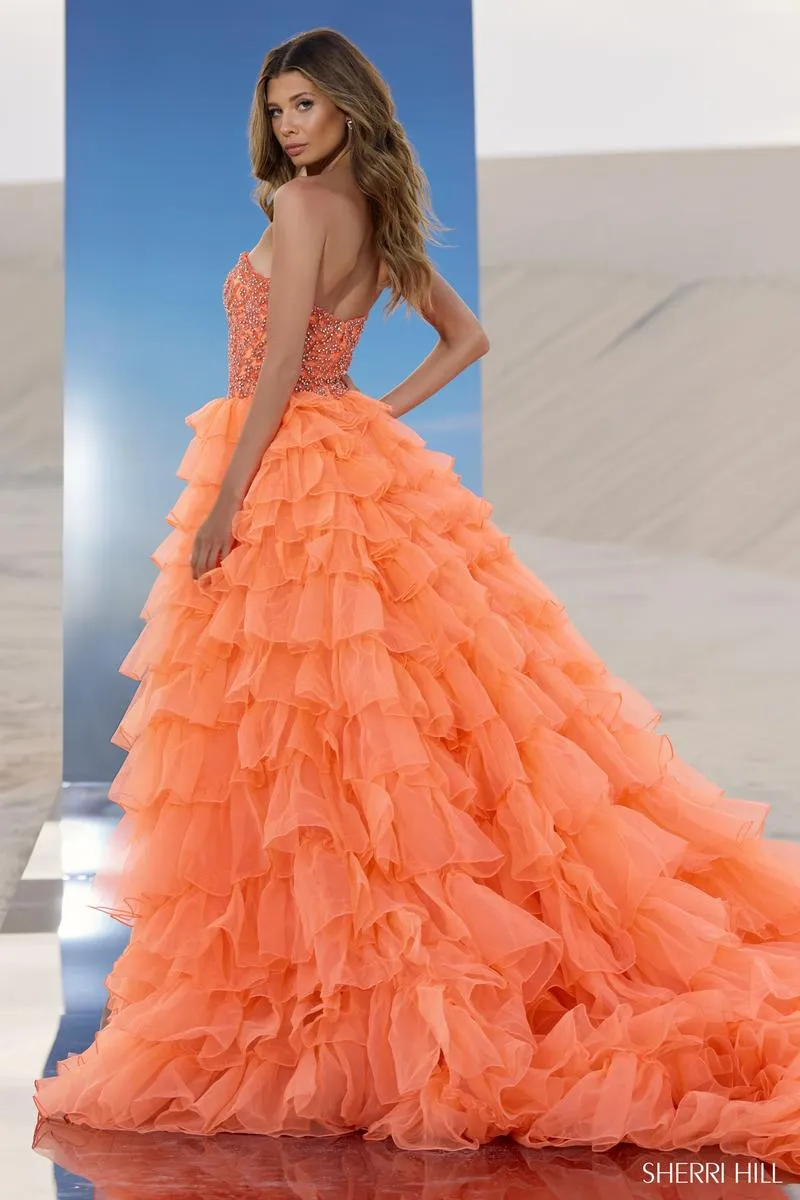 Sherri Hill Strapless Crystal Couture Gown 67004 sold by Terry costa product image thumbnail 2