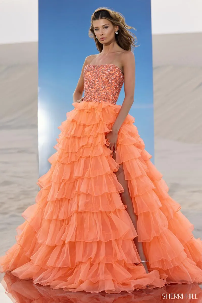 Sherri Hill Strapless Crystal Couture Gown 67004 sold by Terry costa product image thumbnail 3