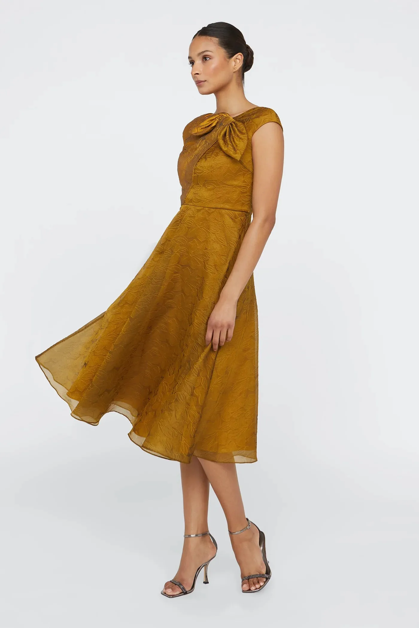 Theia "Helen" A-line Midi Dress 88114346 sold by Terry costa product image thumbnail 3