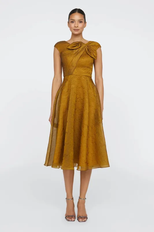 Theia "Helen" A-line Midi Dress 88114346 sold by Terry costa