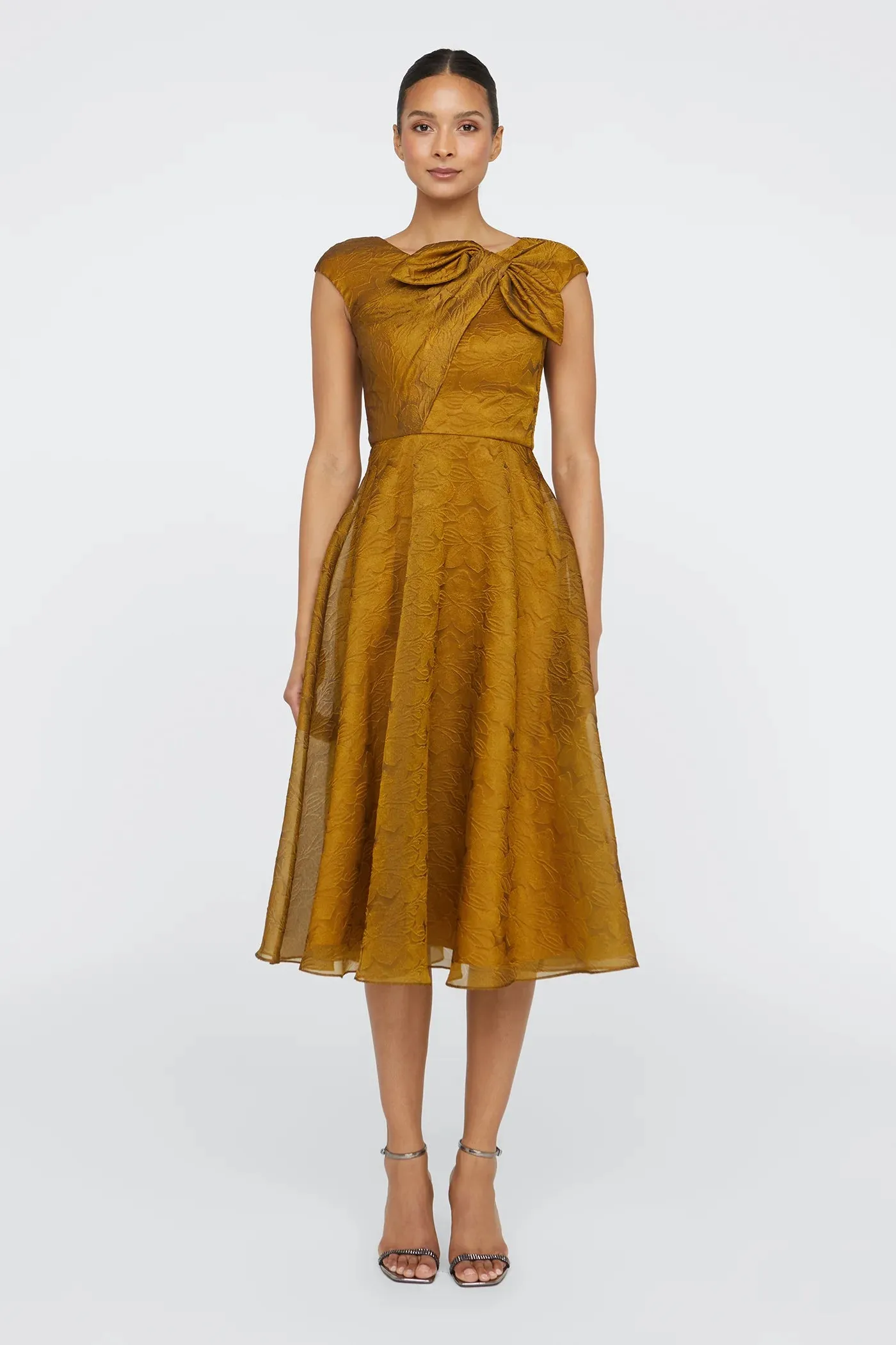 Theia "Helen" A-line Midi Dress 88114346 sold by Terry costa