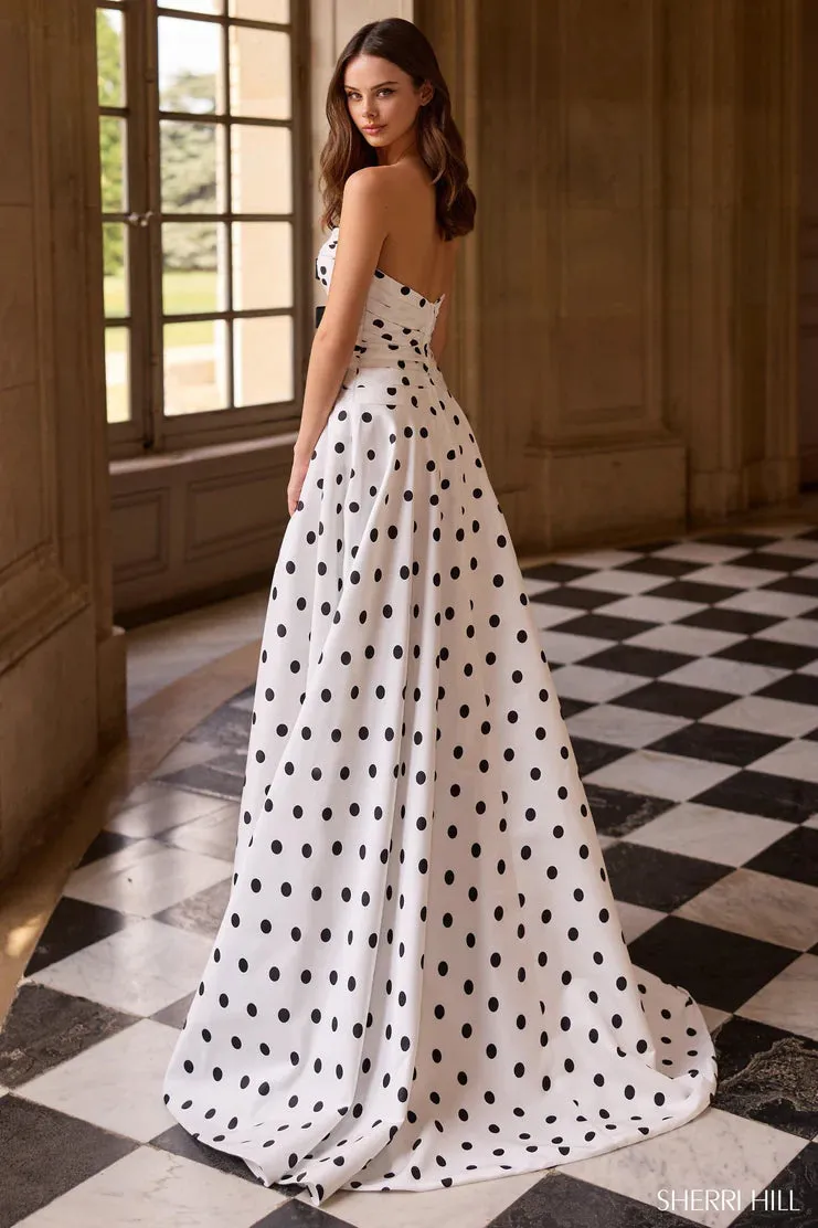 Sherri Hill Cut Out Polka Dot Prom Dress 57764 sold by Terry costa product image thumbnail 3