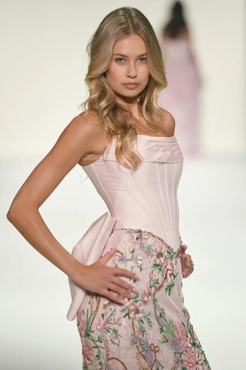 Sherri Hill Basque Waist Corset Prom Dress 57795 sold by Terry costa product image thumbnail 2