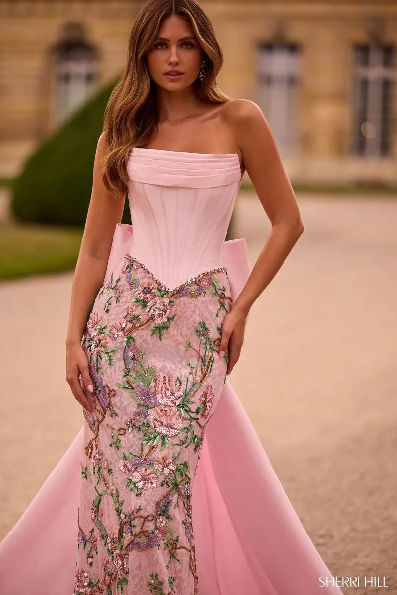 Sherri Hill Basque Waist Corset Prom Dress 57795 sold by Terry costa product image thumbnail 5