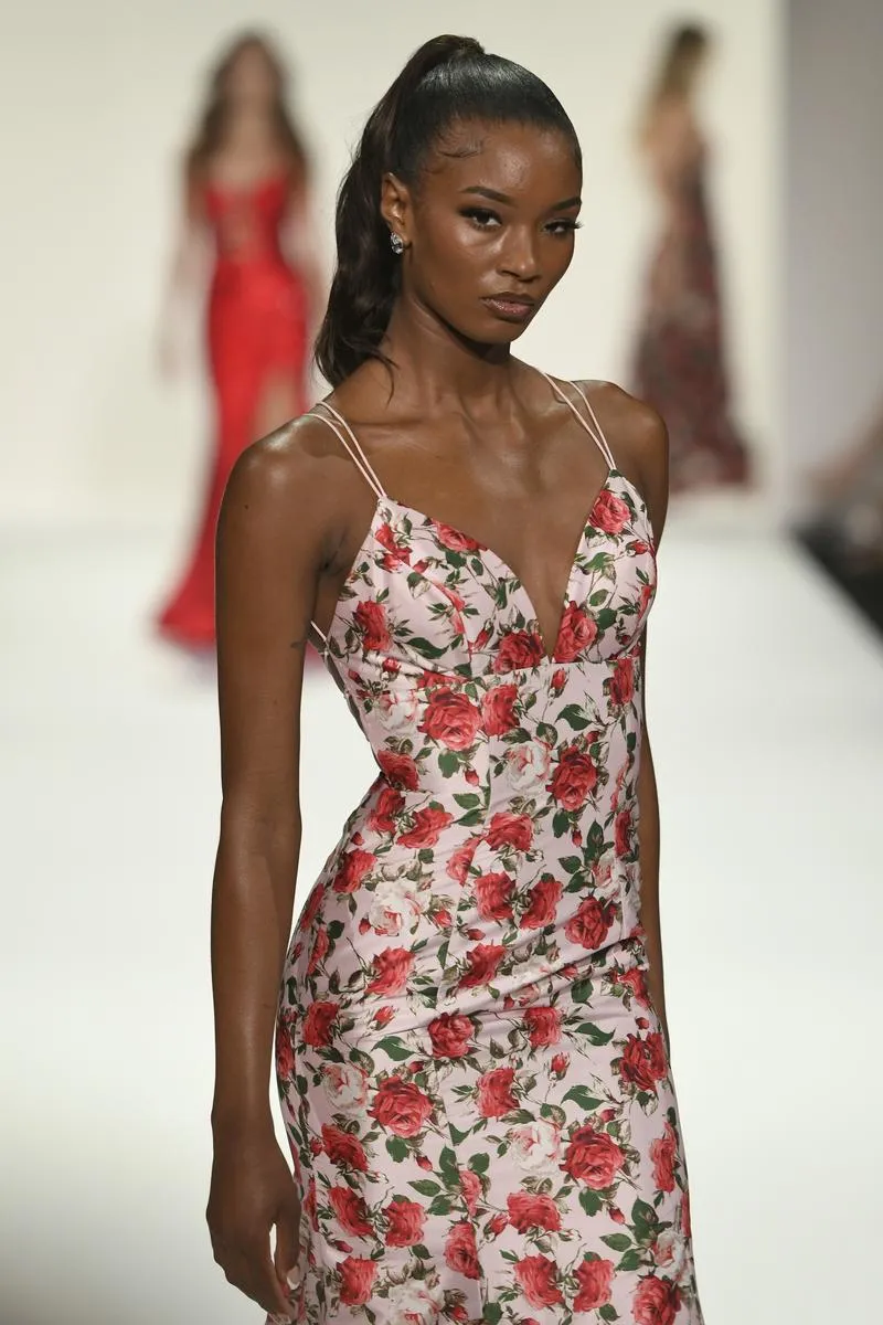 Sherri Hill Fit and Flare Floral Print Prom Dress 57720 sold by Terry costa