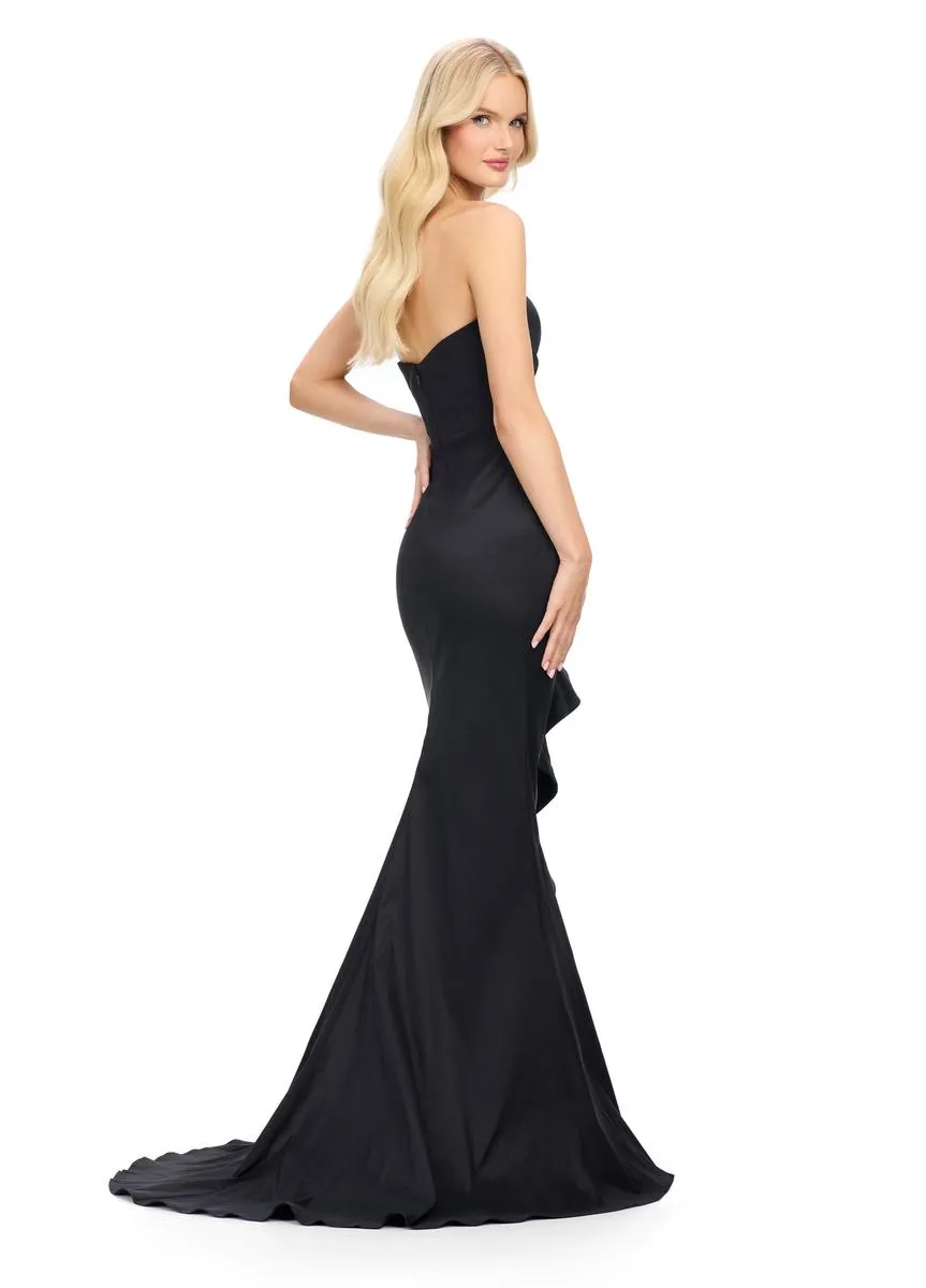 ASHLEYlauren Strapless Side Ruffle Prom Dress 11751 - B sold by Terry costa product image thumbnail 2