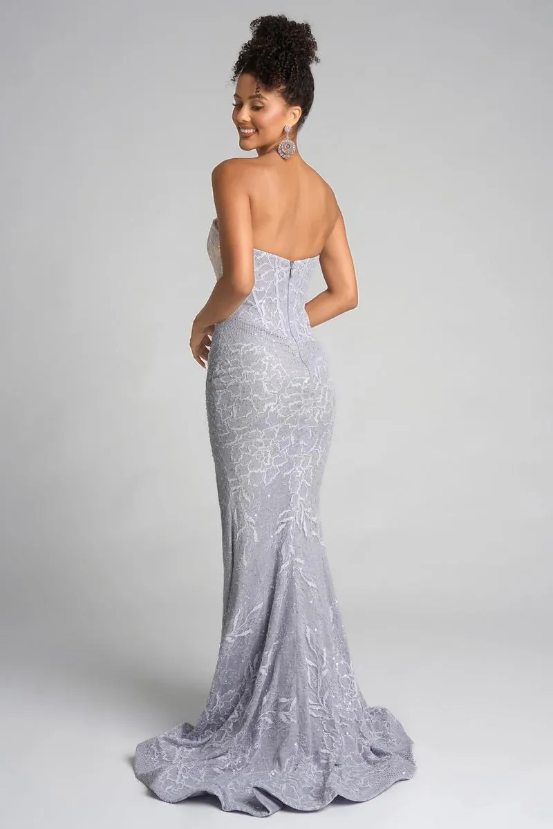 Portia and Scarlett Lace Prom Dress PS26223 sold by Terry costa product image thumbnail 5