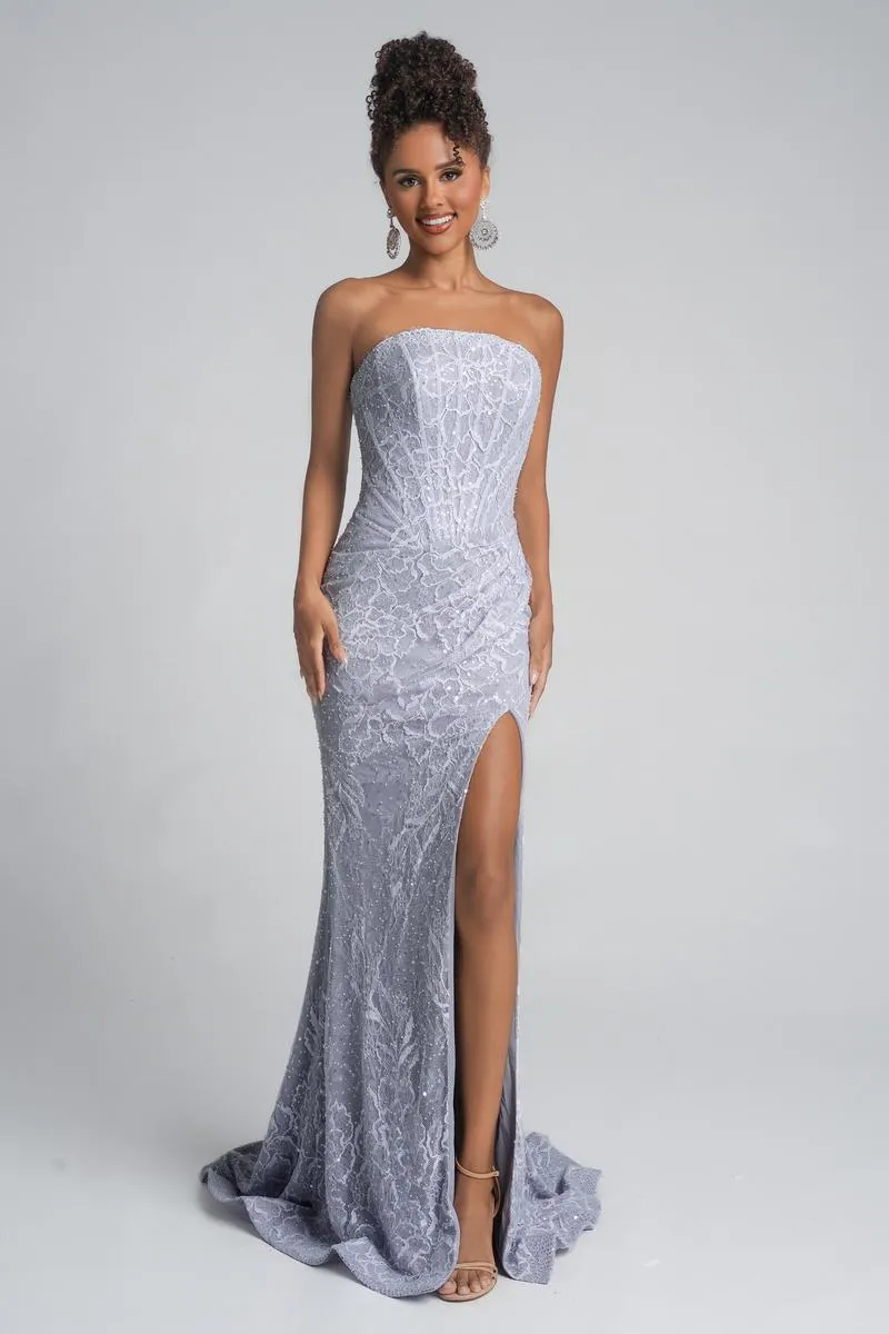 Portia and Scarlett Lace Prom Dress PS26223 sold by Terry costa product image thumbnail 4