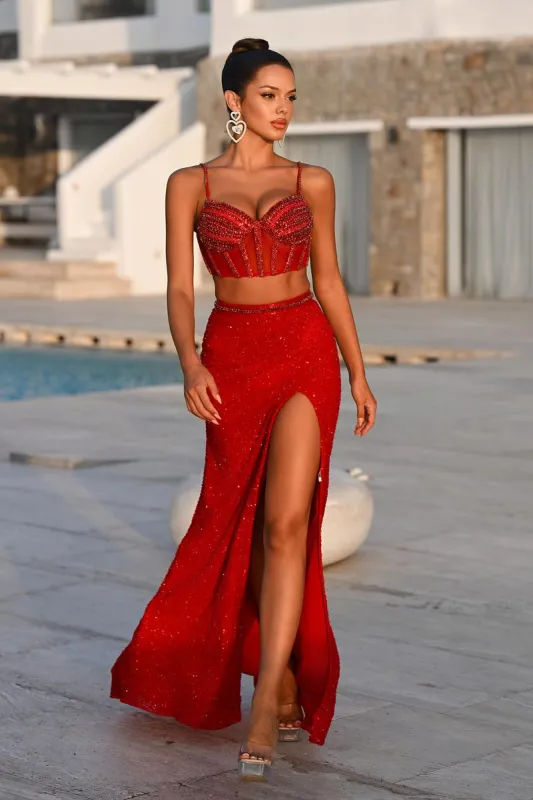 Portia and Scarlett Two-Piece Prom Dress PS26429C sold by Terry costa