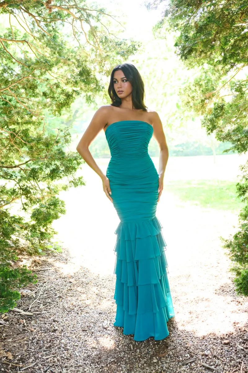Faviana Mermaid Ruched Ruffle Prom Dress 11457 sold by Terry costa product image thumbnail 3