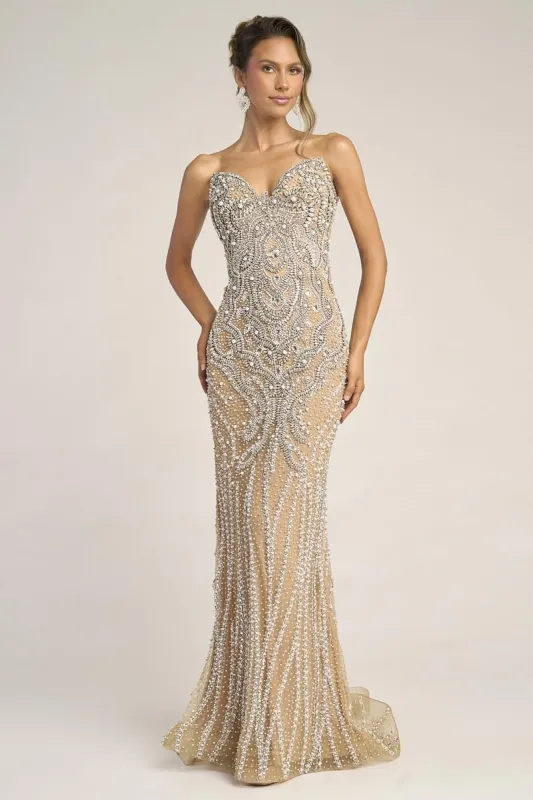 Portia and Scarlett Strapless Prom Dress PS26446C made by Terry costa