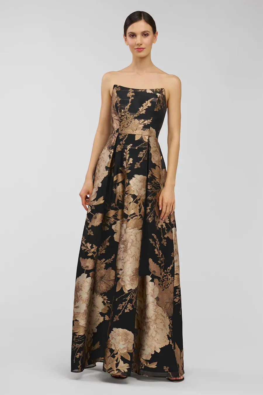 Kay Unger "Willow" Strapless Floral Dress 55115285 sold by Terry costa