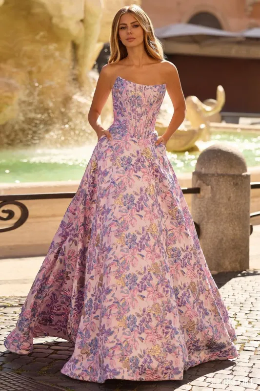 Sherri Hill Strapless Brocade Prom Dress 57898 sold by Terry costa