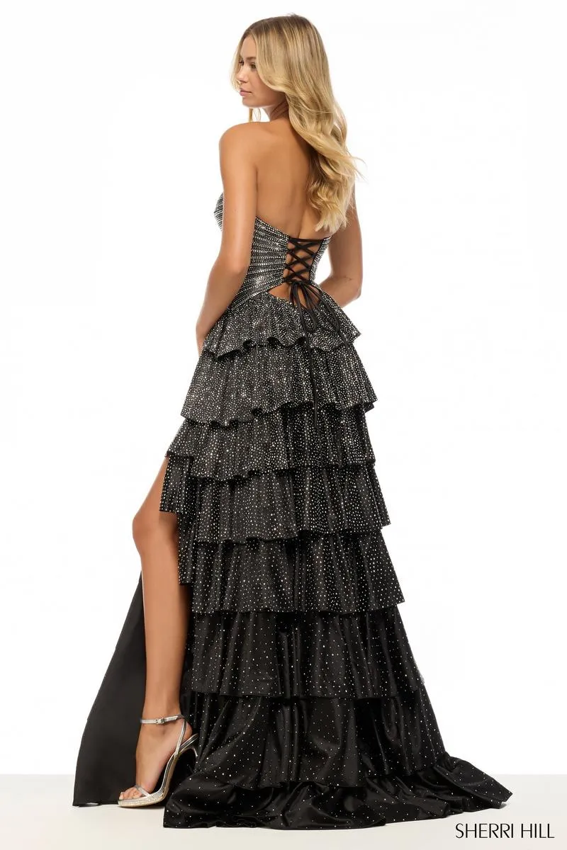 Sherri Hill Drop Waist Hot Fix Prom Dress 57700 sold by Terry costa product image thumbnail 2