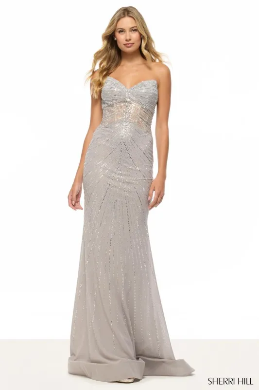 Sherri Hill Strapless Beaded Prom Dress 57651 sold by Terry costa