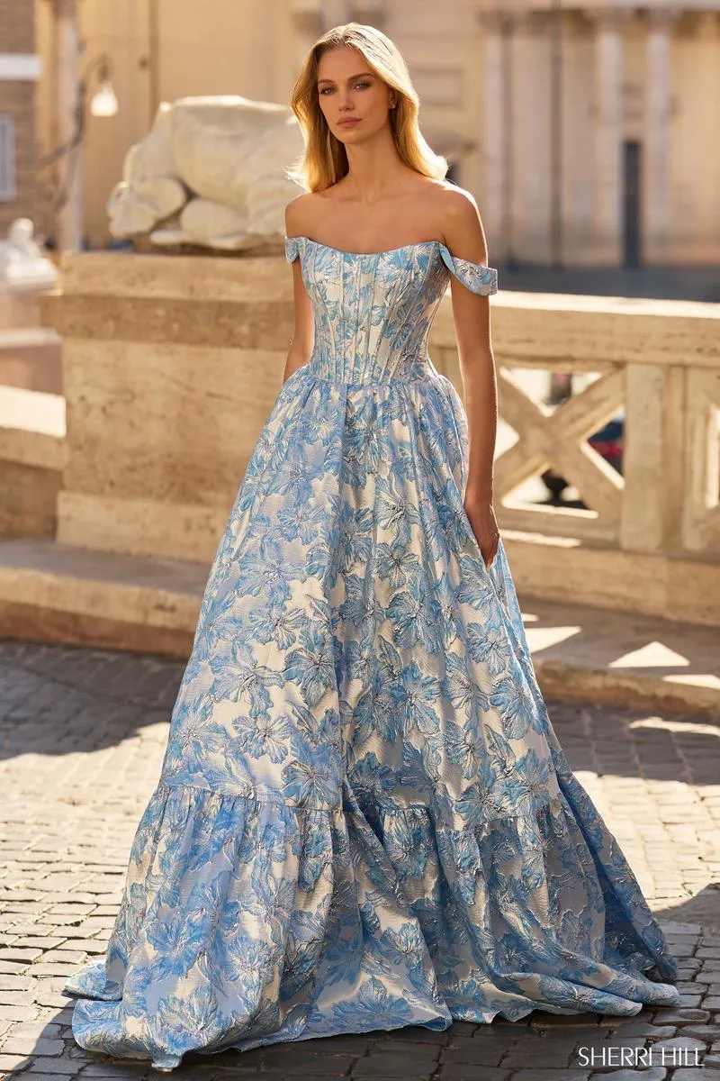 Sherri Hill Brocade Corset Prom Dress 57918 sold by Terry costa