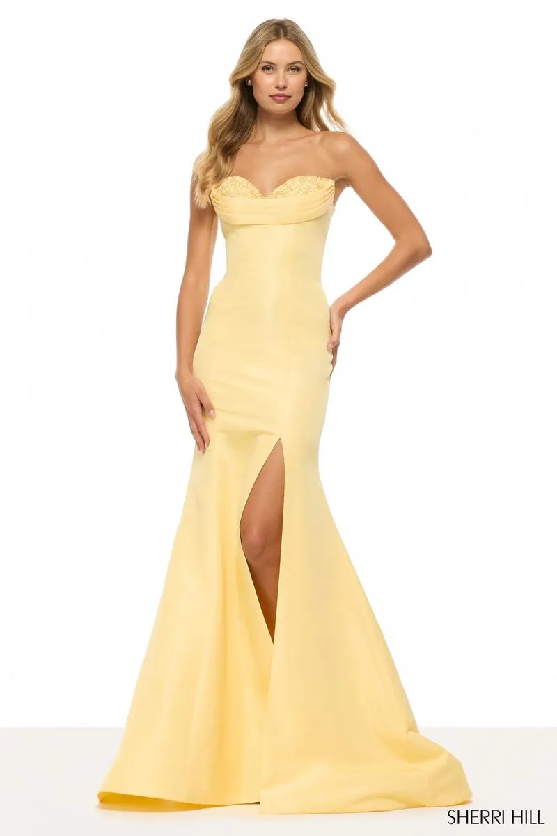 Sherri Hill Tight Strapless Prom Dress 57576 sold by Terry costa product image thumbnail 3