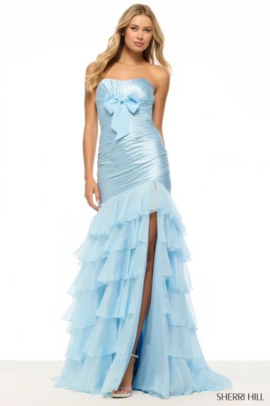 Sherri Hill Ruched Satin Mermaid Prom Dress 57884 sold by Terry costa