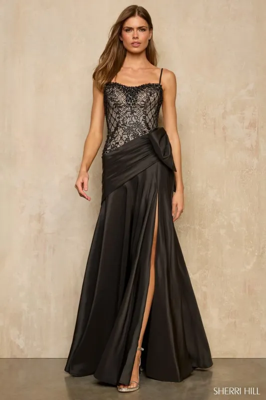 Sherri Hill Asymmetrical Bow Prom Dress 57960 made by Sherri Hill