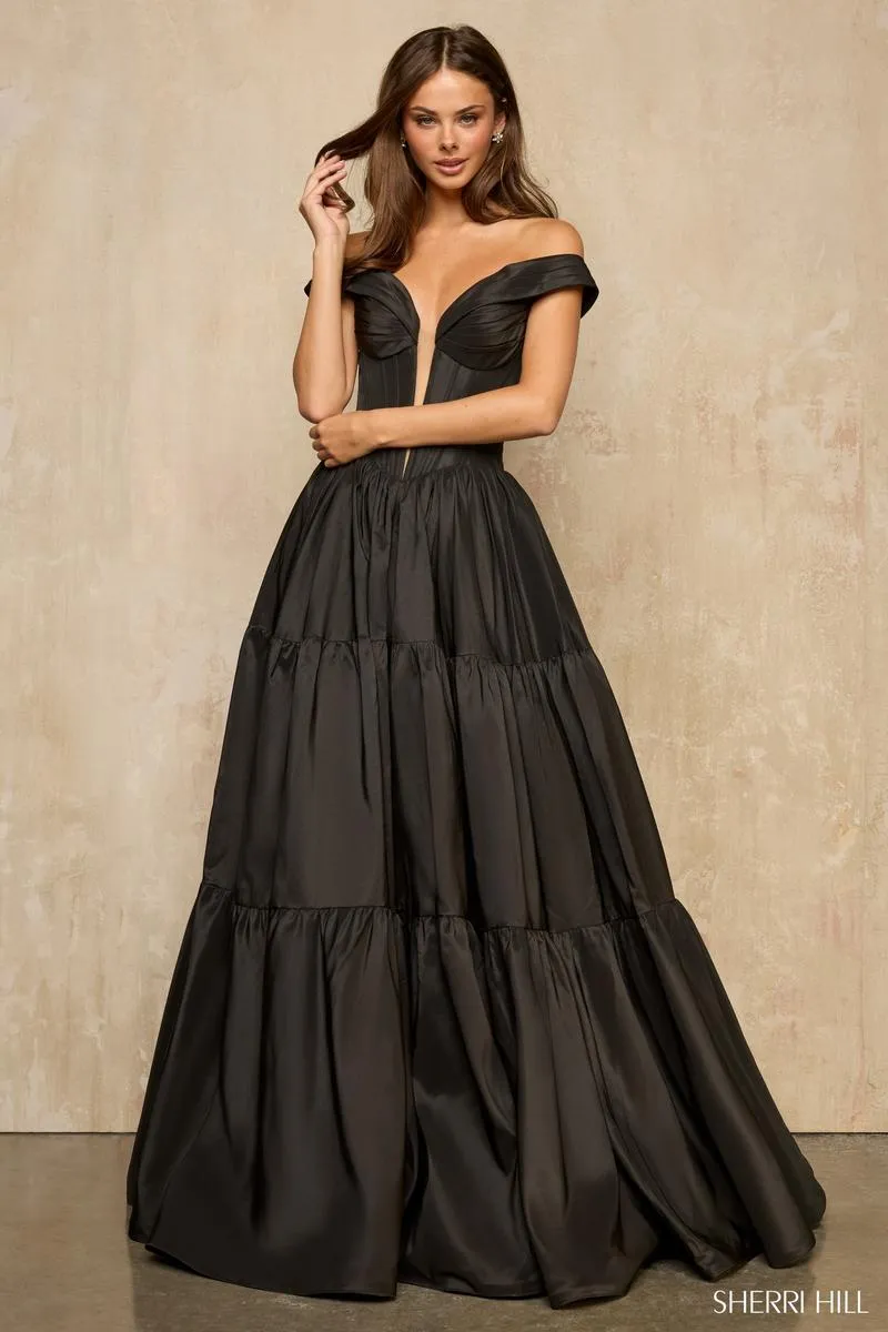 Sherri Hill Taffeta Corset Prom Dress 57945 sold by Terry costa product image thumbnail 3