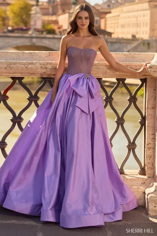 Sherri Hill Strapless Taffeta Pageant Dress 67170 sold by Terry costa