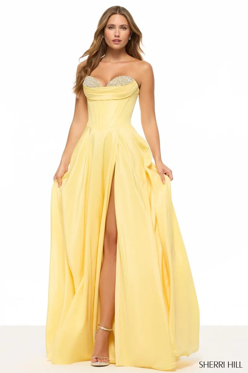 Sherri Hill Embellished Corset Prom Dress 57747 sold by Terry costa product image thumbnail 3