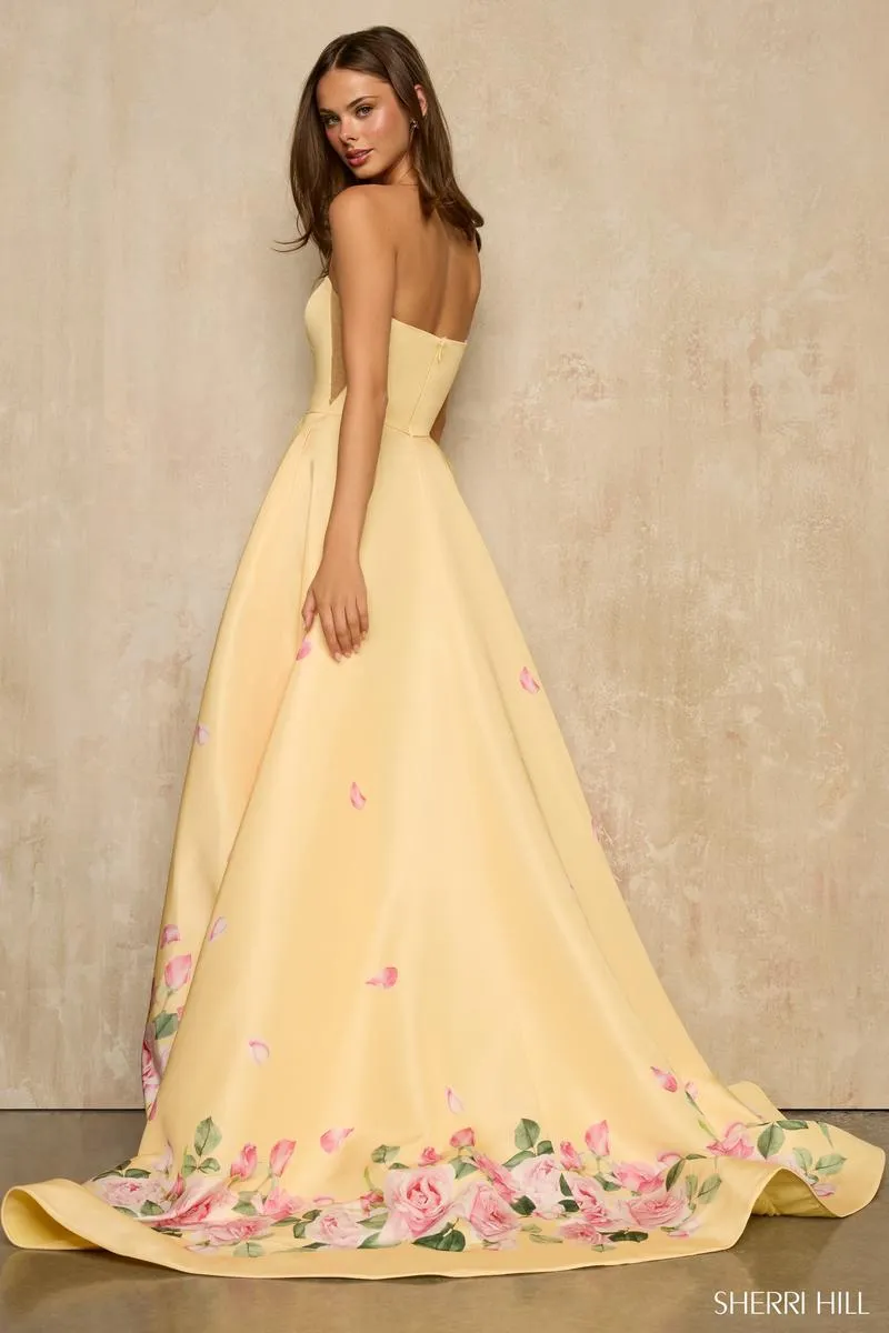 Sherri Hill Floral Hem Prom Dress 57760 sold by Terry costa product image thumbnail 2