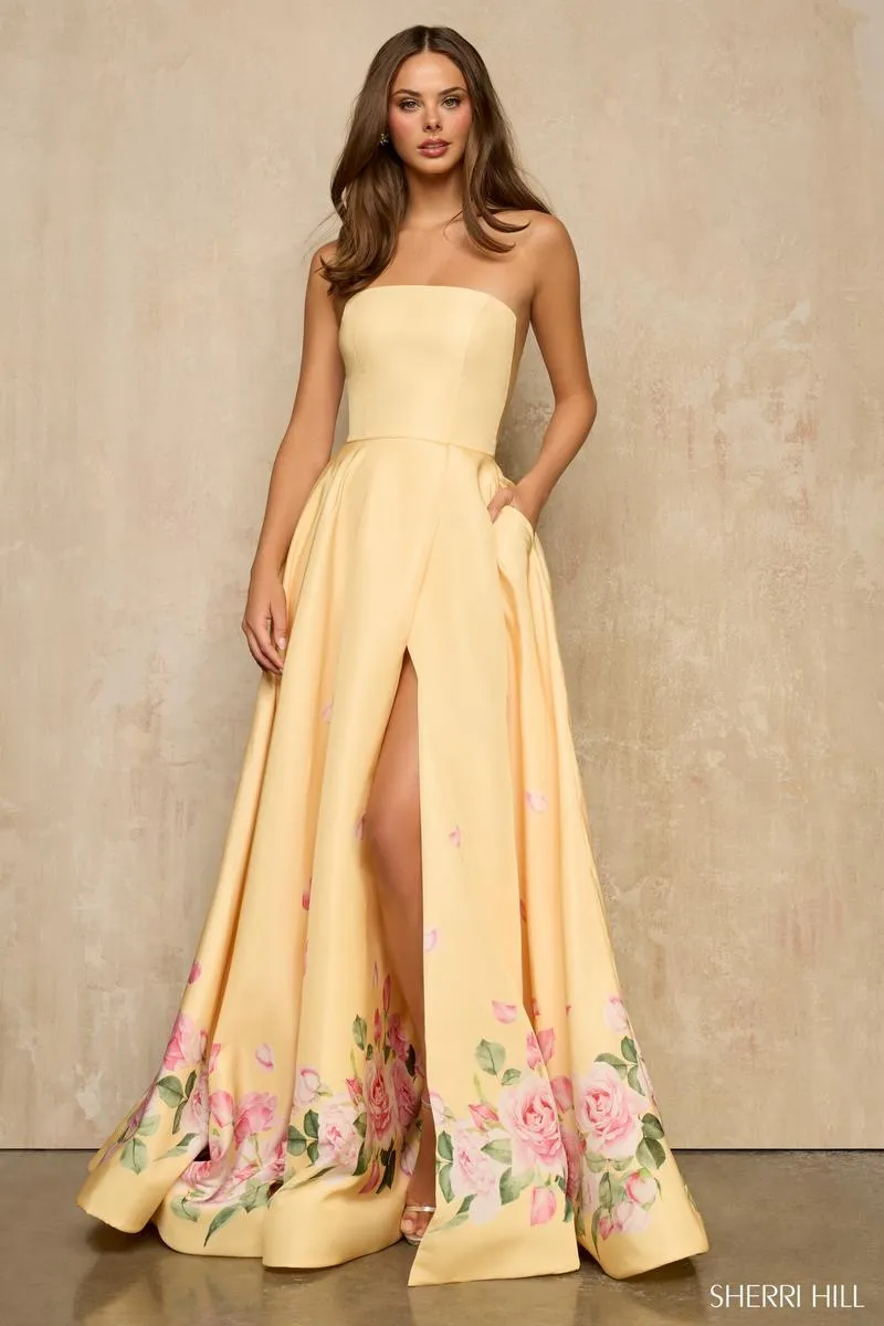 Sherri Hill Floral Hem Prom Dress 57760 sold by Terry costa
