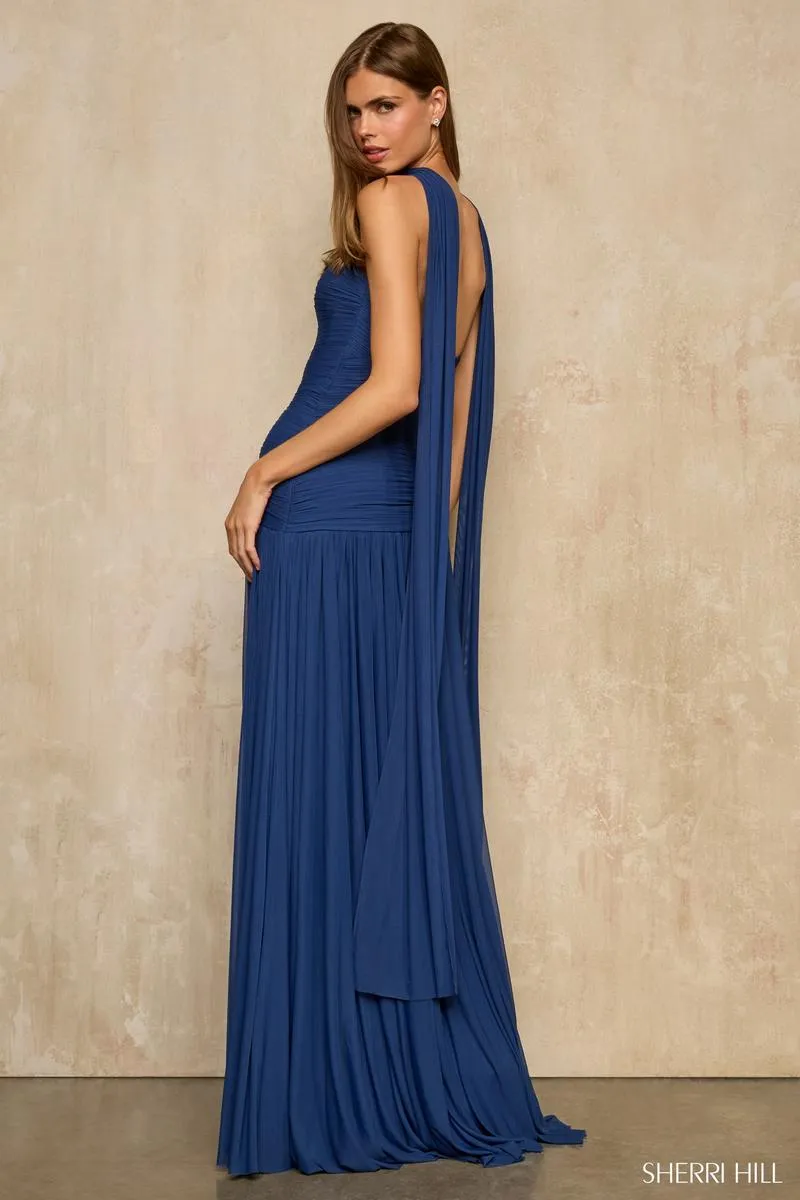 Sherri Hill Ruched Drop Waist Prom Dress 57952 sold by Terry costa product image thumbnail 2