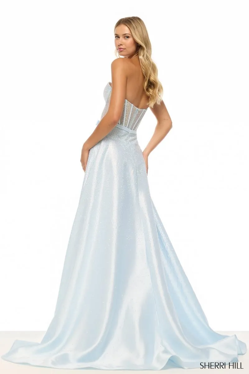 Sherri Hill Strapless Sparkle Corset Prom Dress 57697 sold by Terry costa product image thumbnail 2