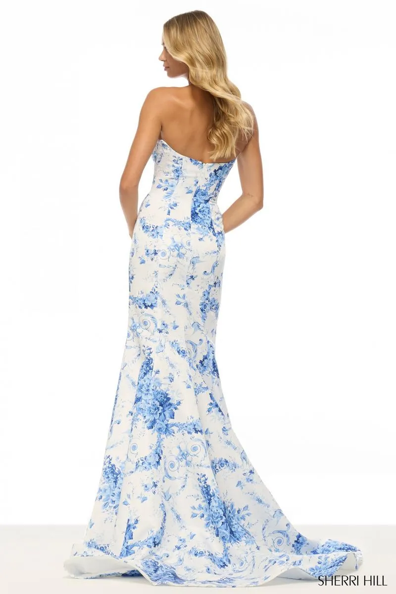 Sherri Hill Floral Mermaid Prom Dress 57577 sold by Terry costa product image thumbnail 2