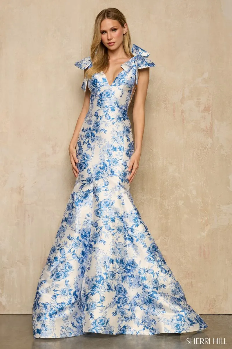 Sherri Hill Cap Sleeve Print Prom Dress 57926 sold by Terry costa