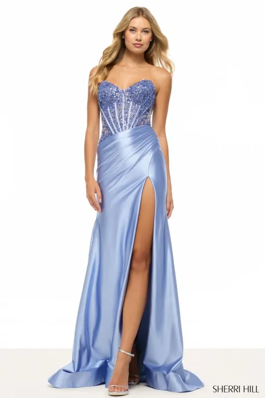 Sherri Hill Sequin Lace Corset Prom Dress 57738 made by Sherri Hill