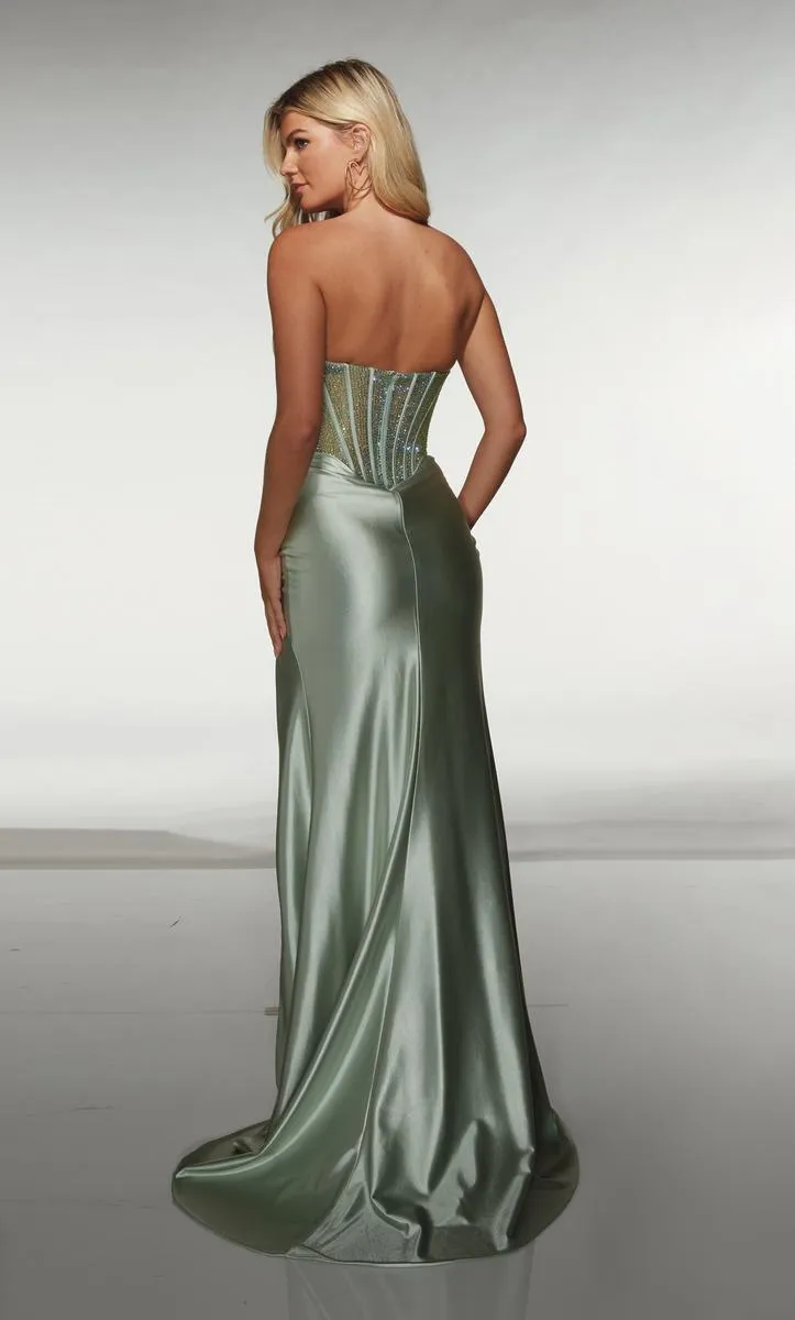 ALYCE Paris Strapless Heat Stone Bodice Prom Dress 62177 sold by Terry costa product image thumbnail 2