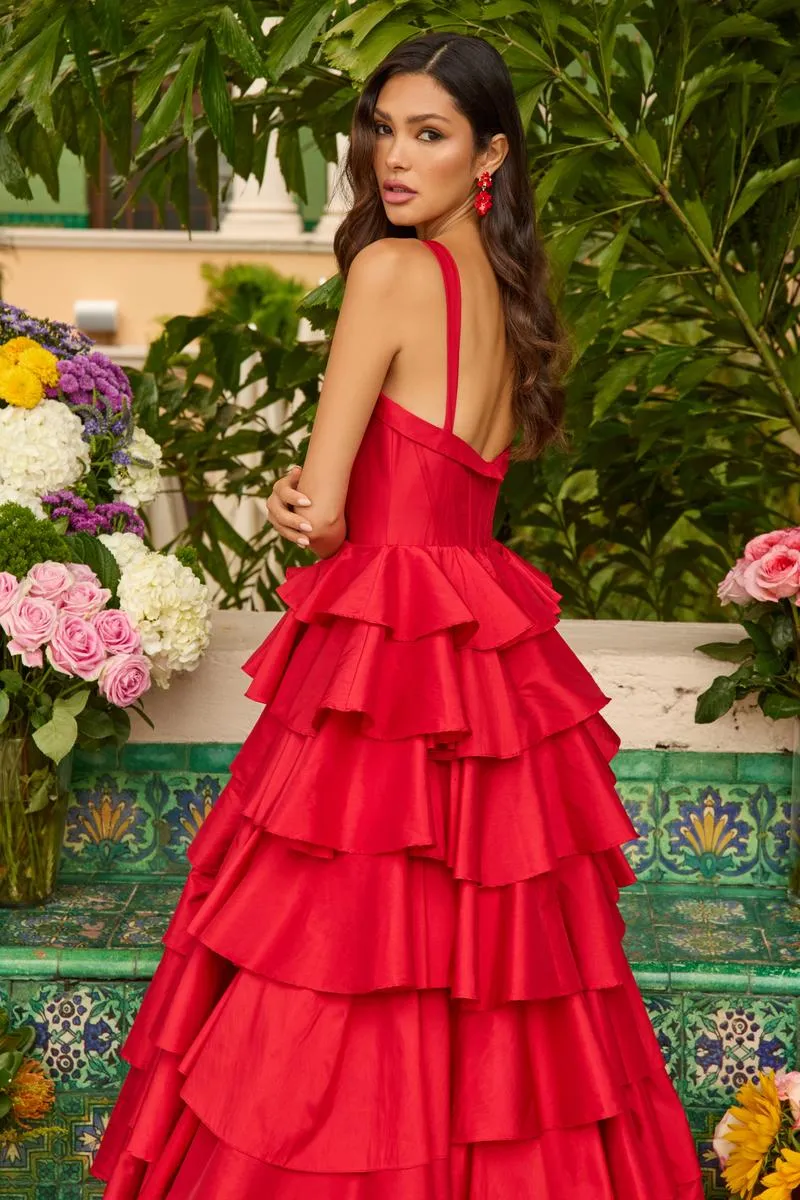Ava Presley Ruffle Ballgown Prom Dress 42234 sold by Terry costa product image thumbnail 4