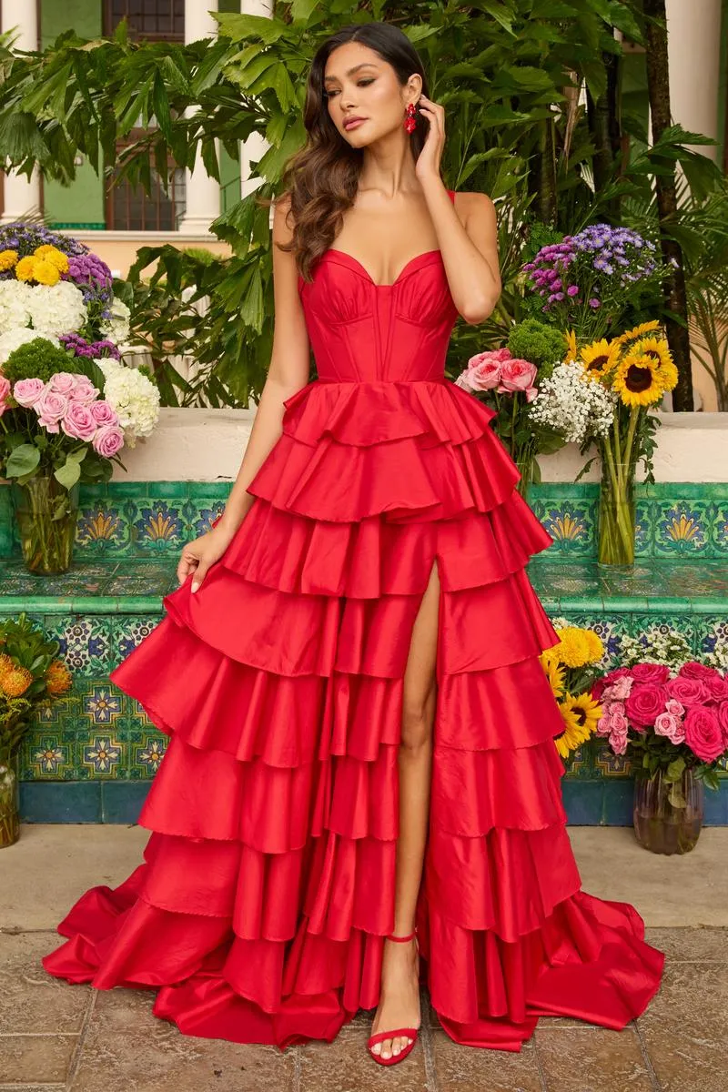 Ava Presley Ruffle Ballgown Prom Dress 42234 sold by Terry costa product image thumbnail 3