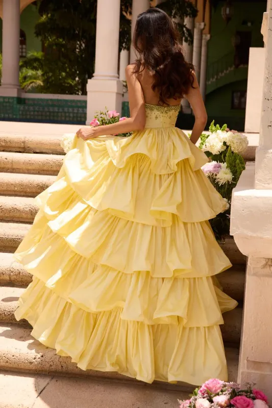 Ava Presley Ruffle Back Ballgown Prom Dress 26417 sold by Terry costa