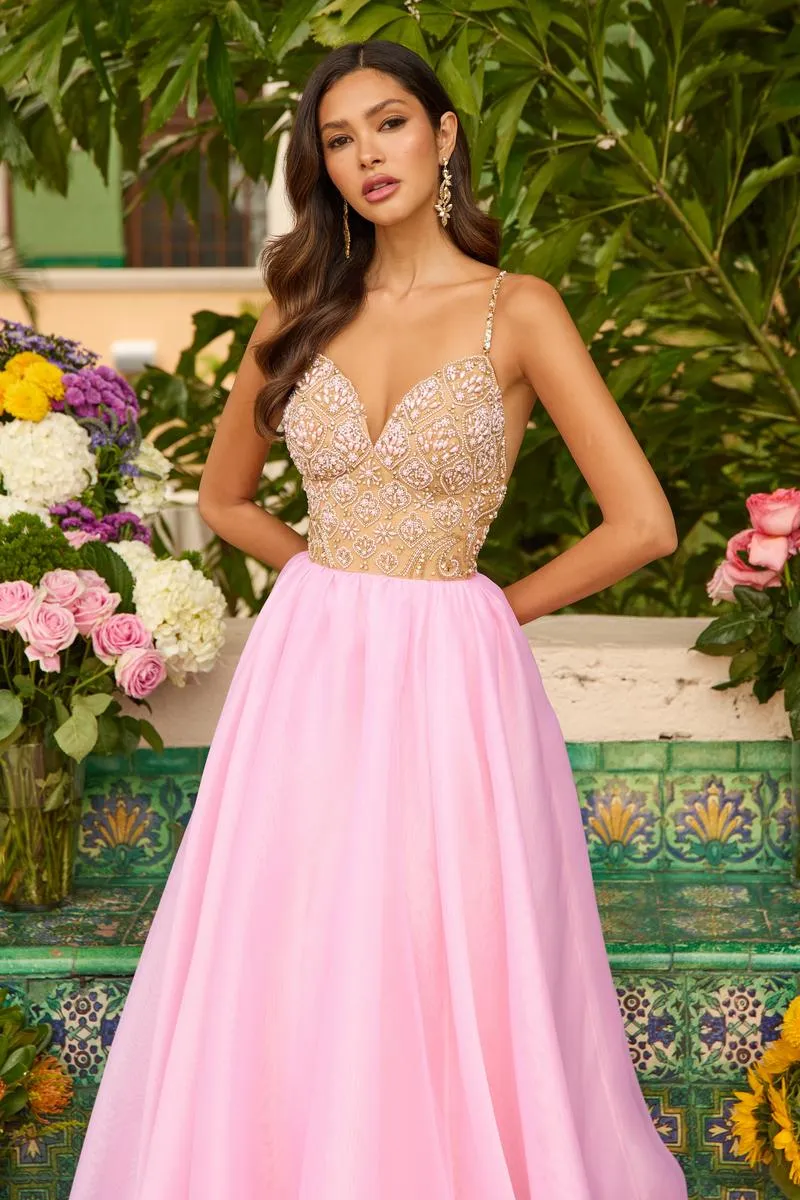 Ava Presley Low Back Ballgown Prom Dress 47243 sold by Terry costa product image thumbnail 5