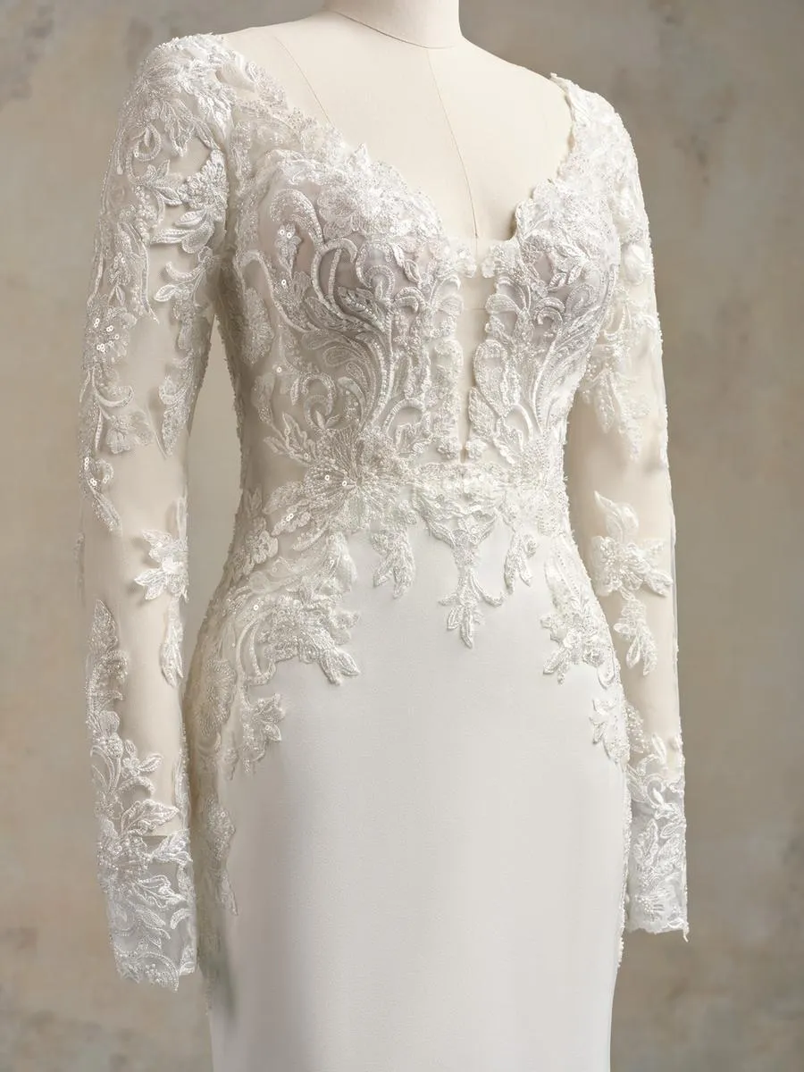 Maggie Sottero "Anastasia" Stretch Crepe Bridal Gown sold by Terry costa product image thumbnail 2