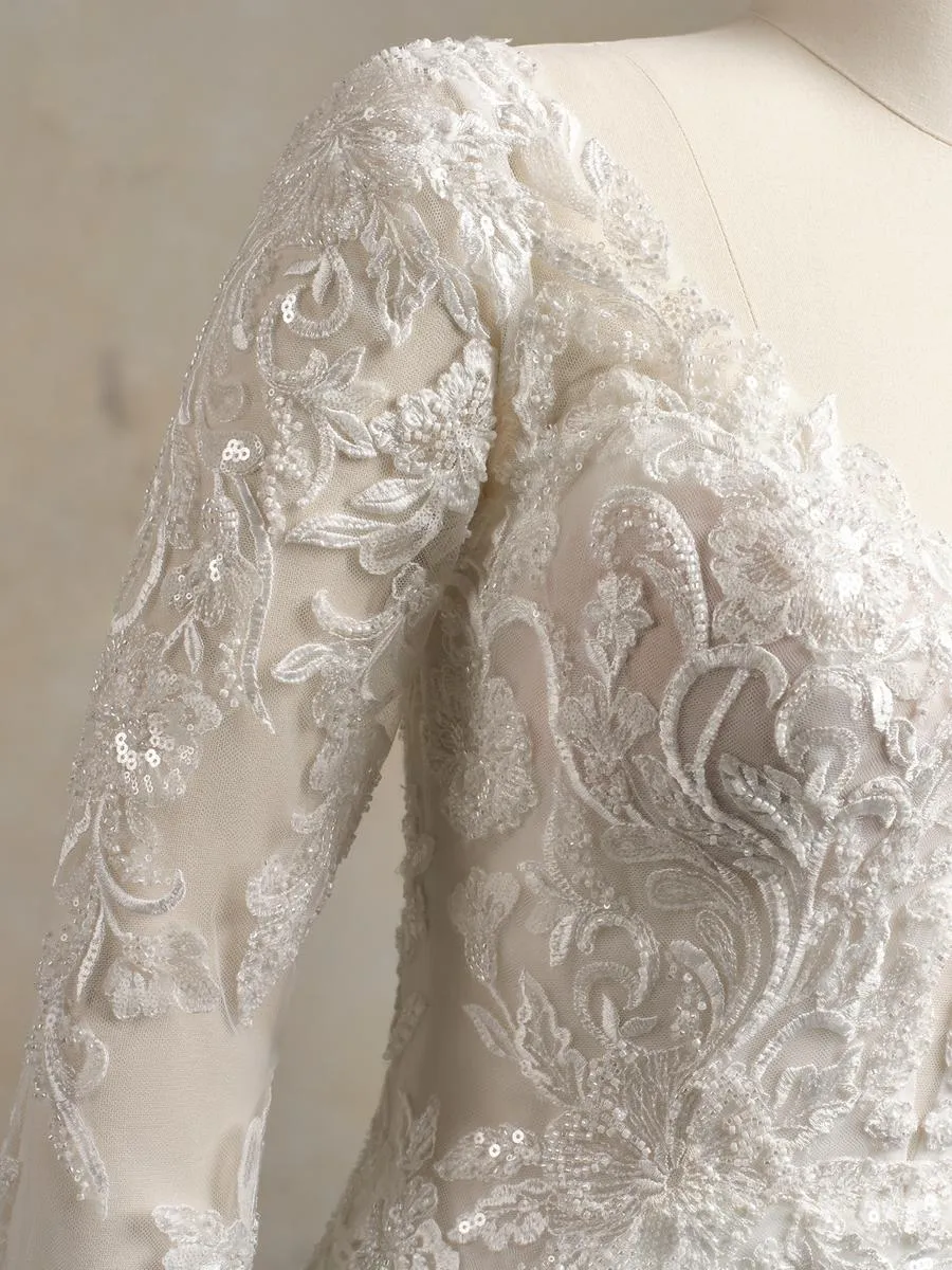 Maggie Sottero "Anastasia" Stretch Crepe Bridal Gown sold by Terry costa product image thumbnail 4