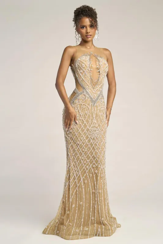 Portia and Scarlett Elegant Prom Dress PS26454C made by Terry costa