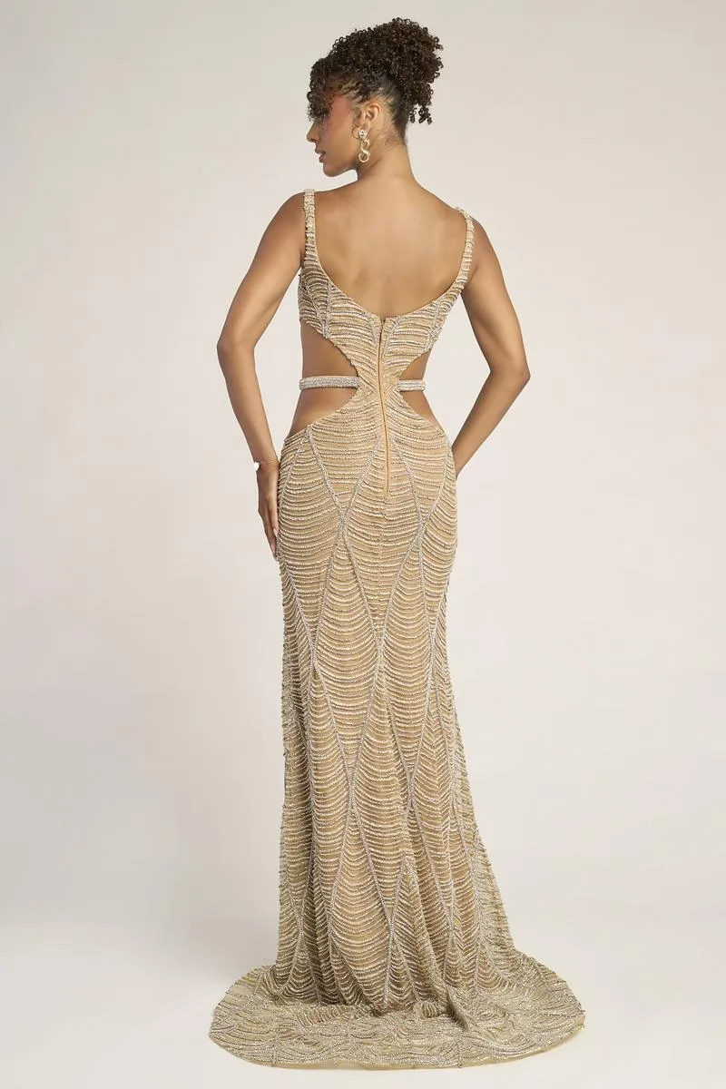 Portia and Scarlett Cut Out Prom Dress PS26455C sold by Terry costa product image thumbnail 2