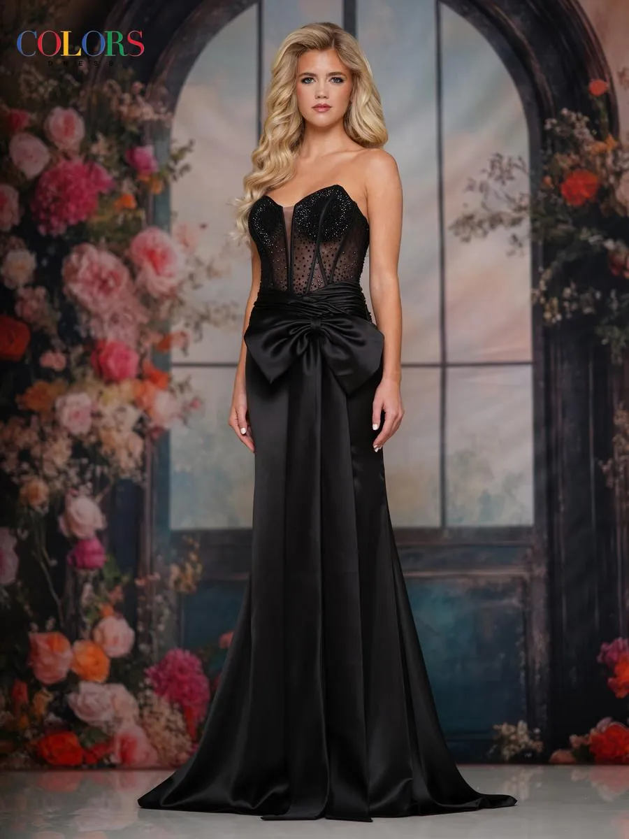 Colors Dress Strapless Oversize Bow Prom Dress 3769 sold by Terry costa product image thumbnail 5