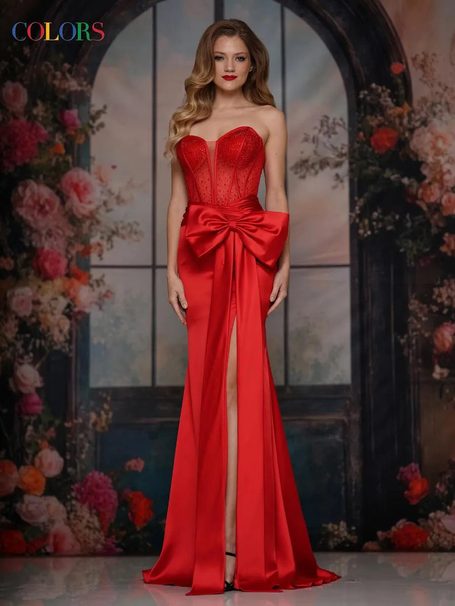 Colors Dress Strapless Oversize Bow Prom Dress 3769 sold by Terry costa product image thumbnail 4