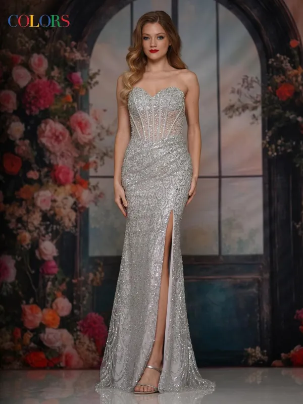 Colors Dress Sequin Corset Prom Dress 3775 sold by Terry costa