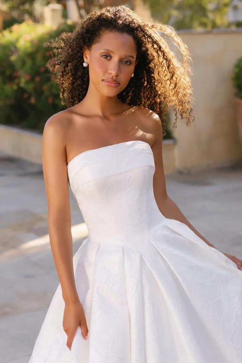 Allure Bridals A1400 Satin Jacquard Strapless Bridal Gown sold by Terry costa product image thumbnail 4