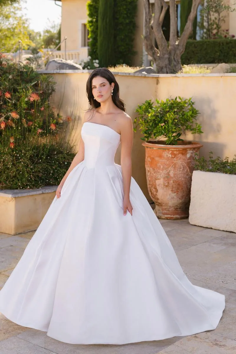 Allure Bridals A1400 Satin Jacquard Strapless Bridal Gown sold by Terry costa product image thumbnail 2