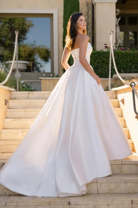 Allure Bridals A1400 Satin Jacquard Strapless Bridal Gown sold by Terry costa
