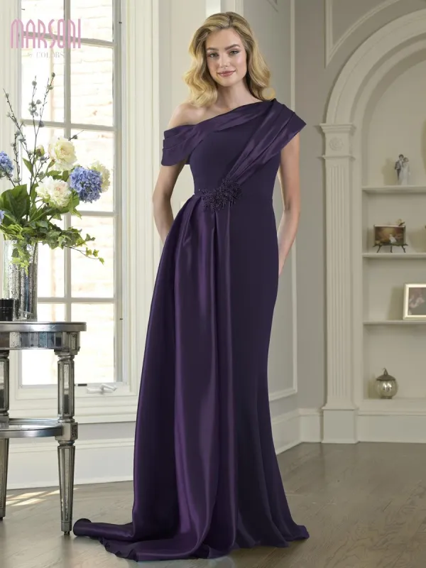 Marsoni by Colors One Shoulder Long Dress M346 made by Terry costa