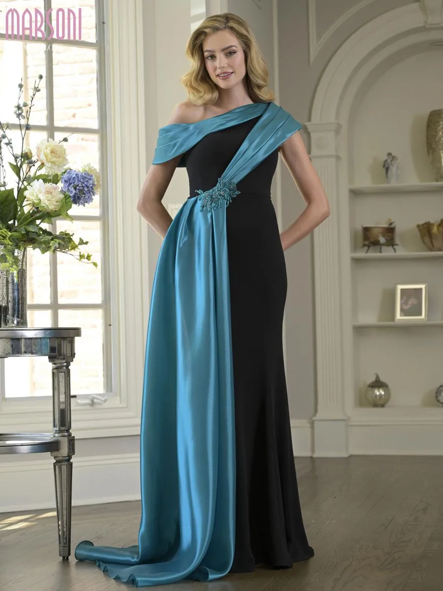 Marsoni by Colors One Shoulder Long Dress M346 sold by Terry costa product image thumbnail 5
